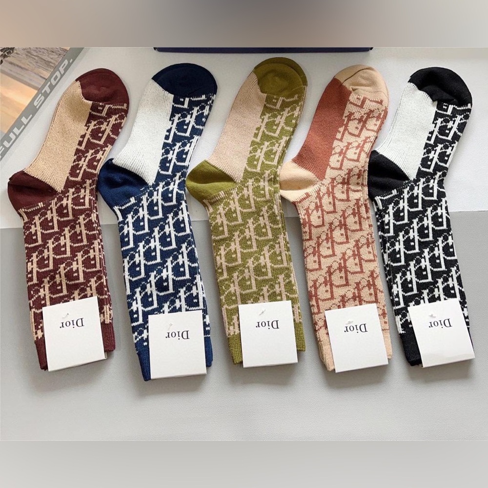 Dior Colourful Women's Stockings, 5 pairs in the box - Picture 3 of 3